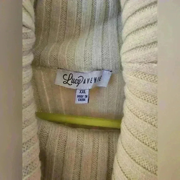 Lucy Avenue Navy Brown and Beige Sweater Size XXL - Picture 3 of 3